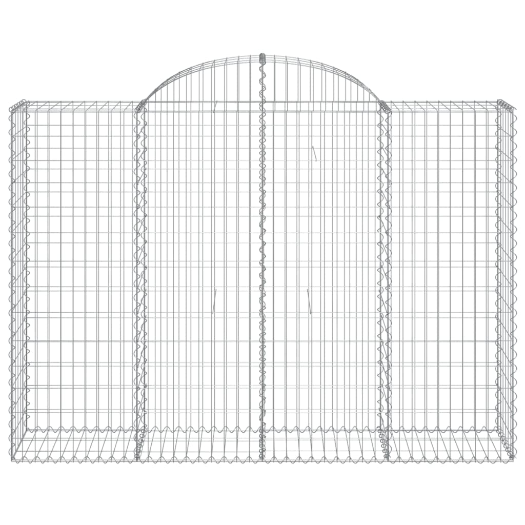 vidaXL Kosze gabionowe, 18 szt, 200x50x140/160cm, galwanizowane żelazo