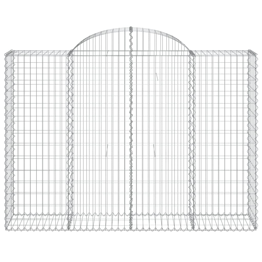 vidaXL Kosze gabionowe, 25 szt, 200x50x140/160cm, galwanizowane żelazo