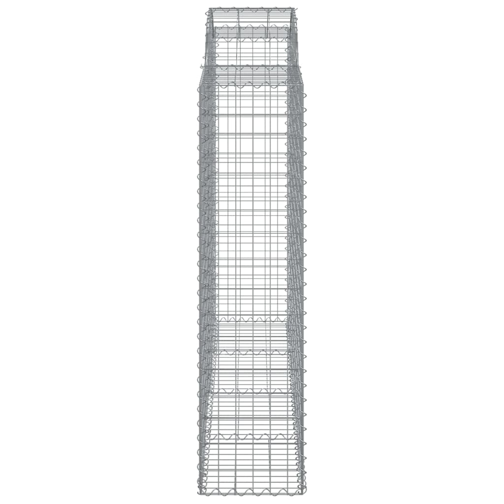 vidaXL Kosze gabionowe, 2 szt, 200x50x160/180 cm, galwanizowane żelazo