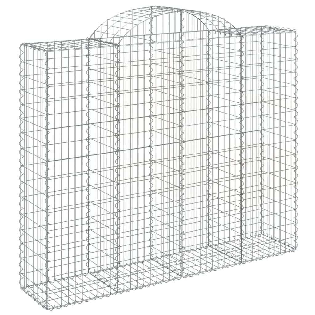 vidaXL Kosze gabionowe, 3 szt, 200x50x160/180 cm, galwanizowane żelazo