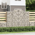 vidaXL Kosze gabionowe, 6 szt, 200x50x160/180 cm, galwanizowane żelazo