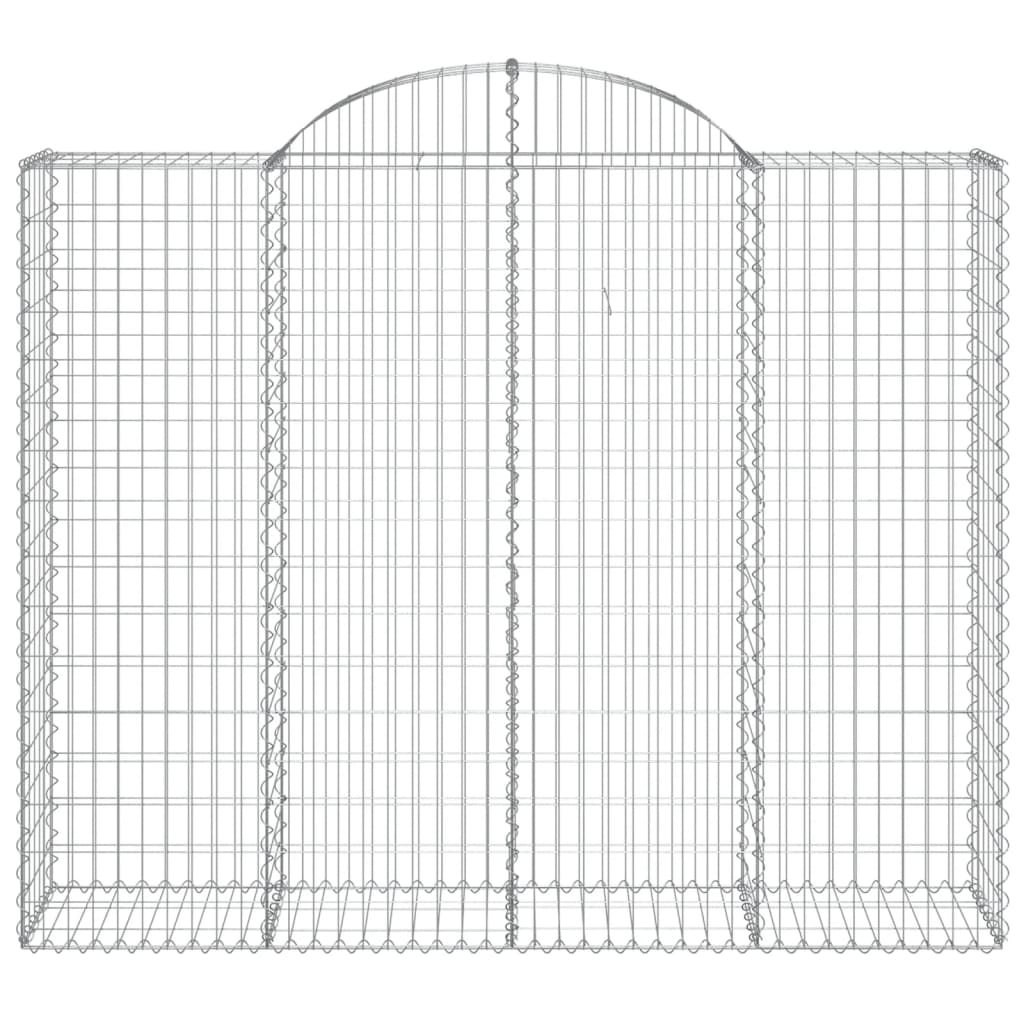 vidaXL Kosze gabionowe, 8 szt, 200x50x160/180 cm, galwanizowane żelazo