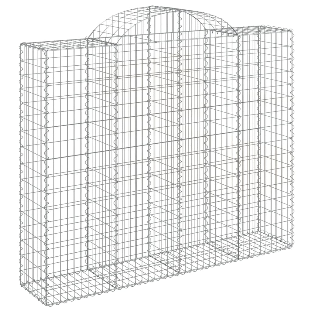 vidaXL Kosze gabionowe, 10 szt, 200x50x160/180cm, galwanizowane żelazo