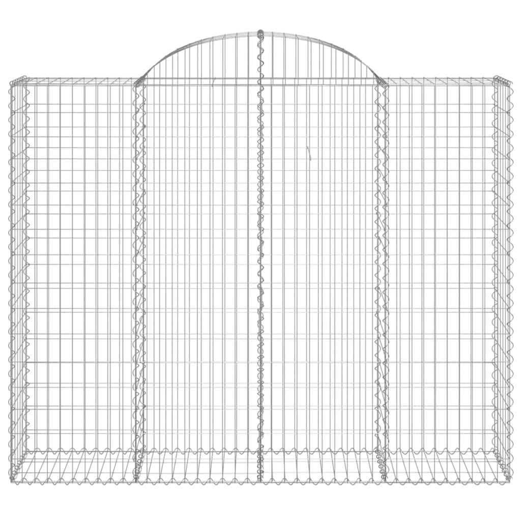 vidaXL Kosze gabionowe, 10 szt, 200x50x160/180cm, galwanizowane żelazo