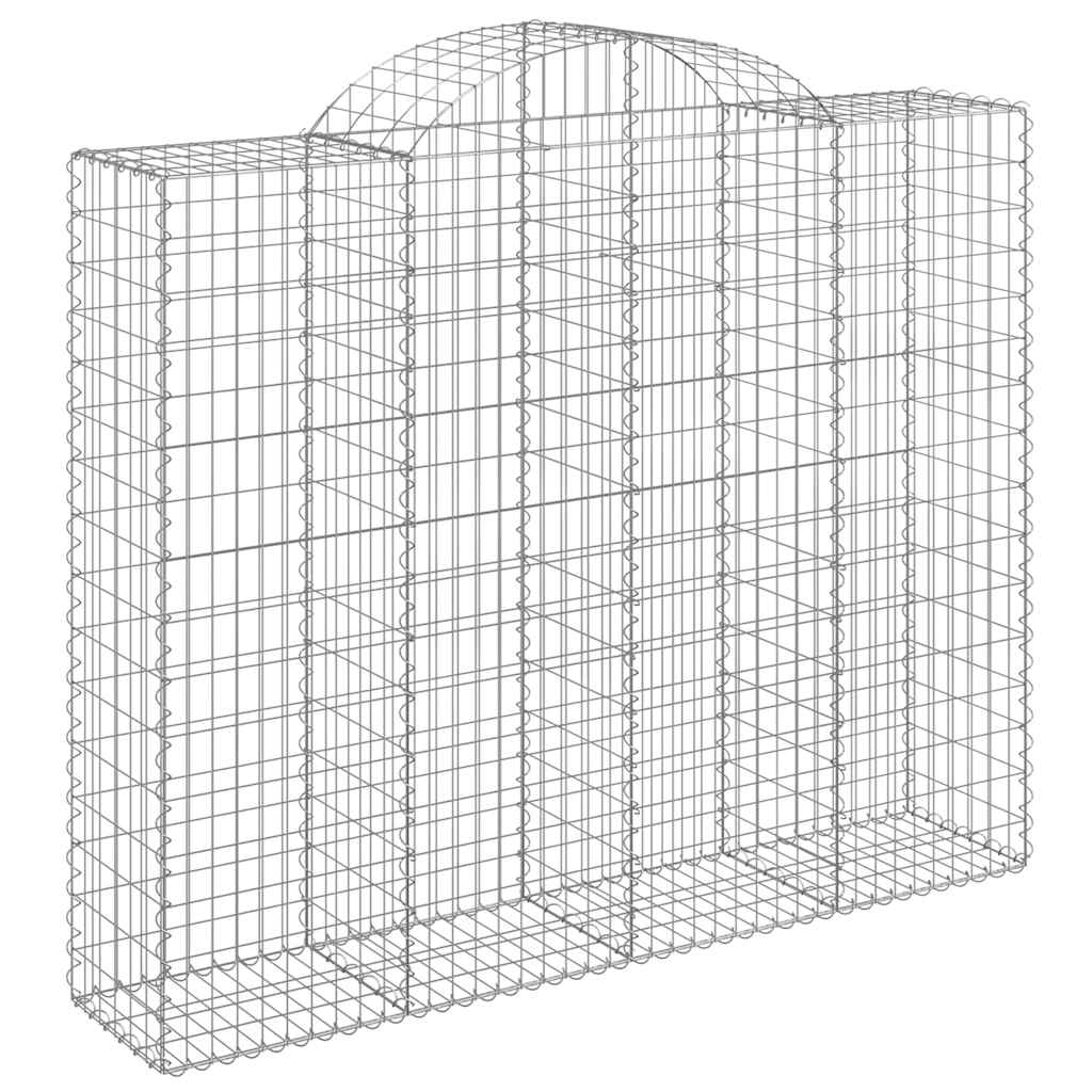 vidaXL Kosze gabionowe, 15 szt, 200x50x160/180cm, galwanizowane żelazo