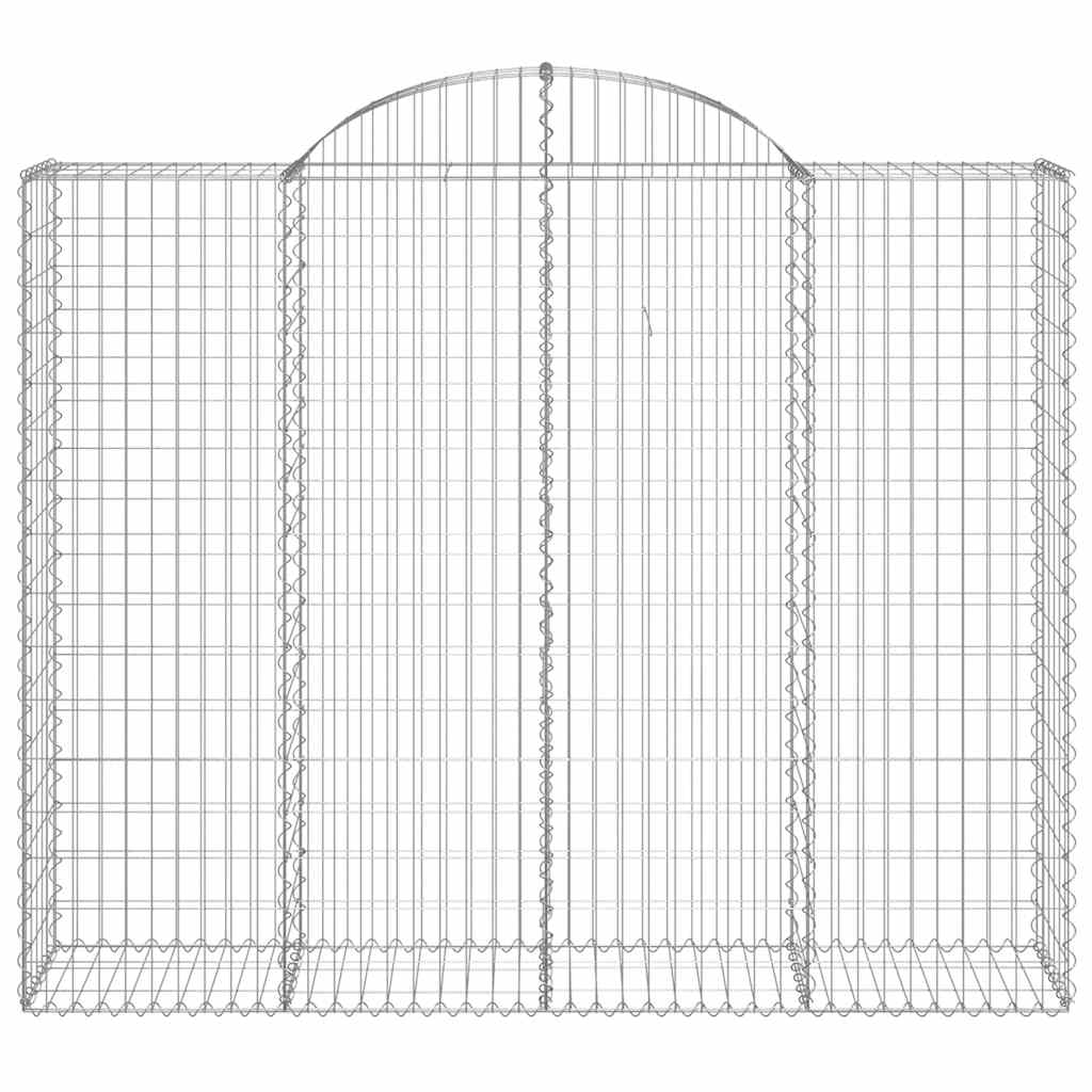 vidaXL Kosze gabionowe, 15 szt, 200x50x160/180cm, galwanizowane żelazo