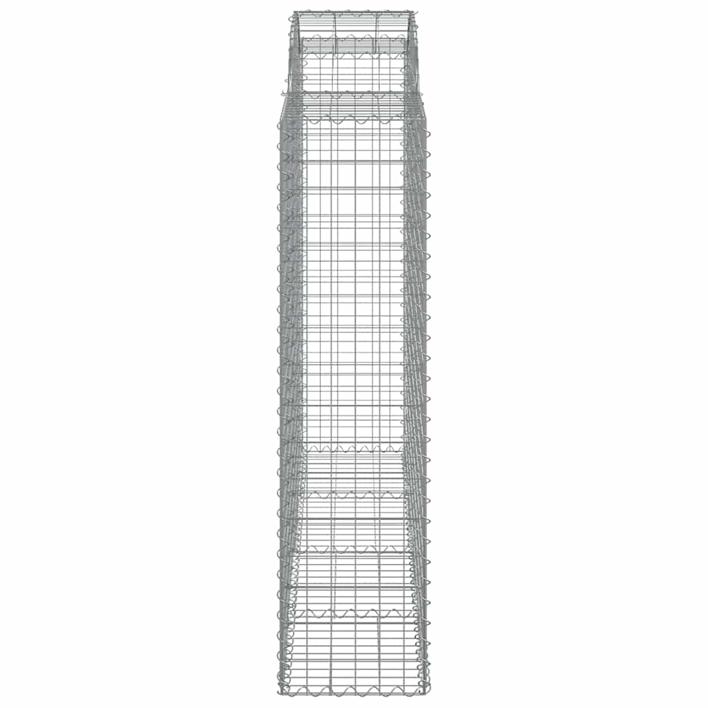 vidaXL Kosze gabionowe, 15 szt, 200x50x160/180cm, galwanizowane żelazo