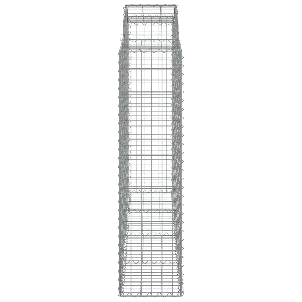 vidaXL Kosze gabionowe, 18 szt, 200x50x160/180cm, galwanizowane żelazo