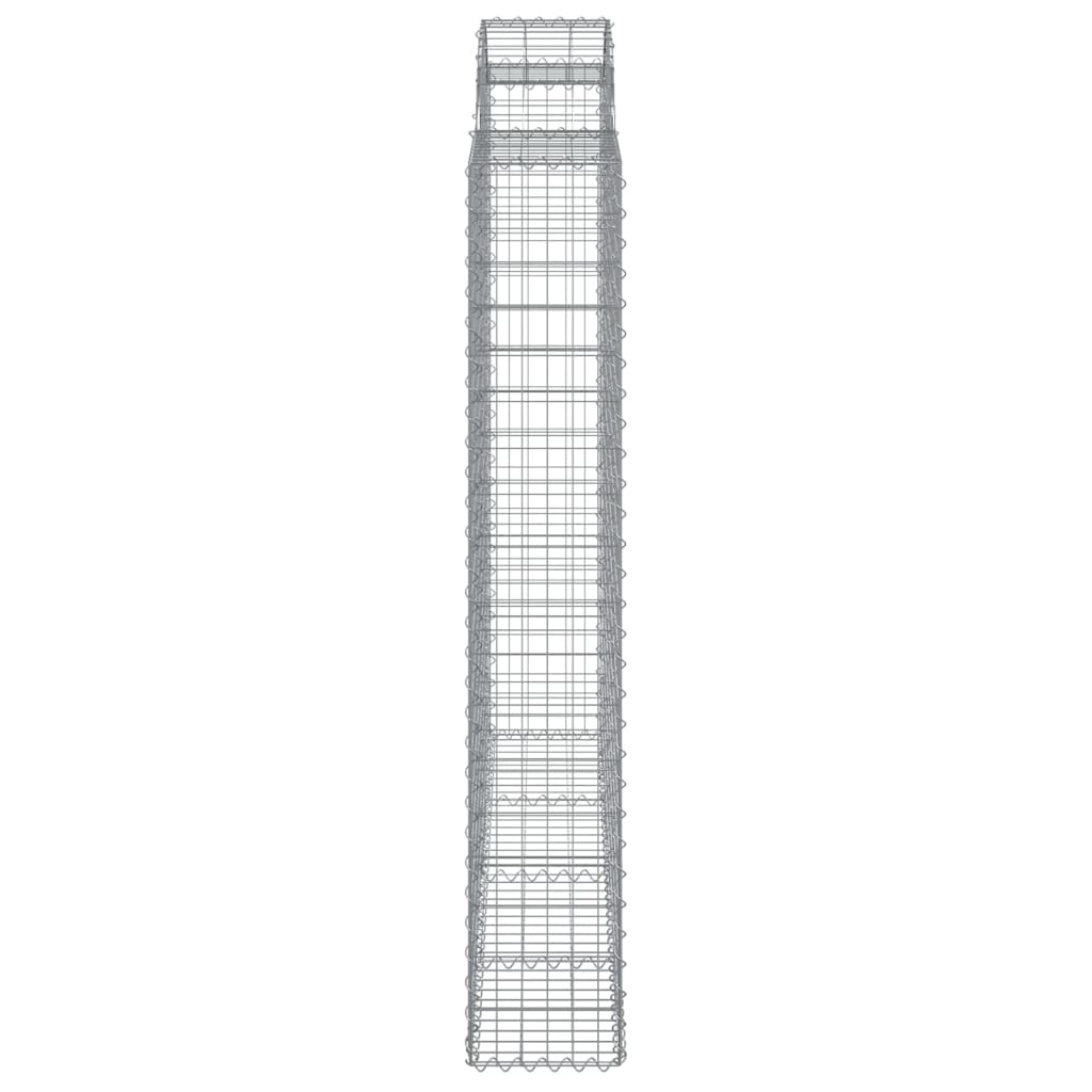 vidaXL Kosze gabionowe, 4 szt, 200x50x180/200 cm, galwanizowane żelazo