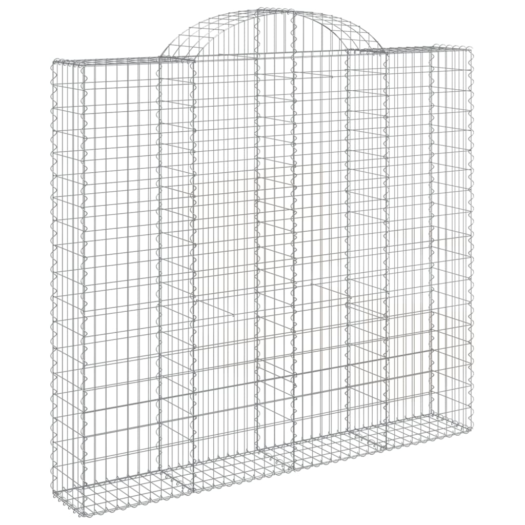 vidaXL Kosze gabionowe, 6 szt, 200x50x180/200 cm, galwanizowane żelazo