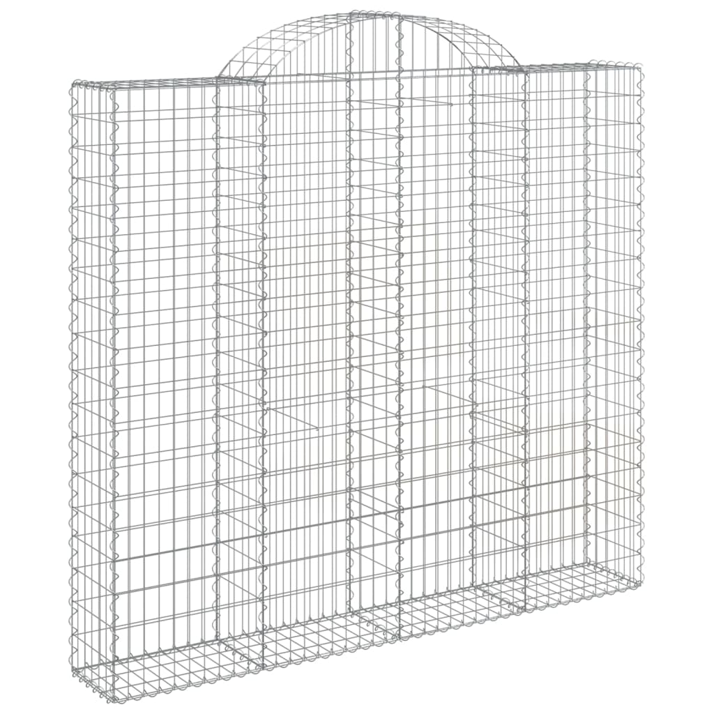 vidaXL Kosze gabionowe, 10 szt, 200x50x180/200cm, galwanizowane żelazo