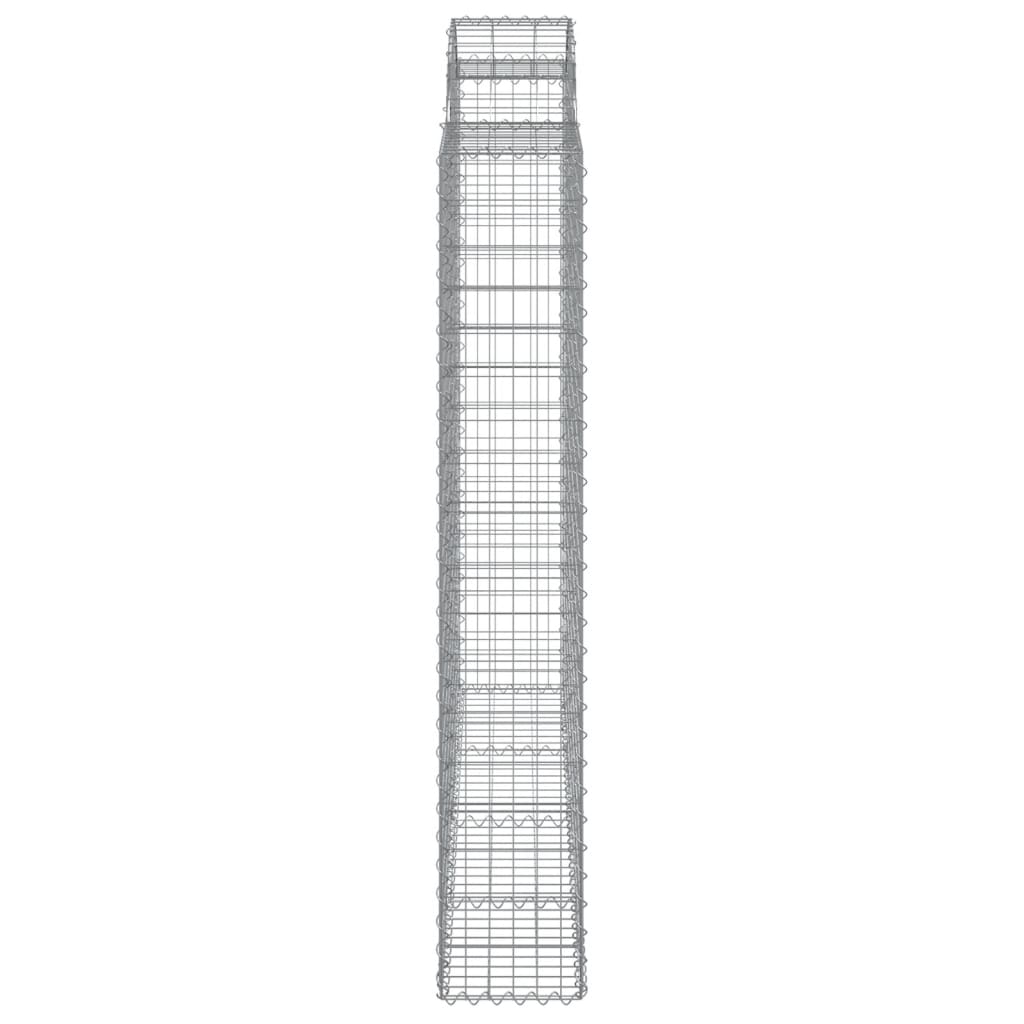 vidaXL Kosze gabionowe, 11 szt, 200x50x180/200cm, galwanizowane żelazo