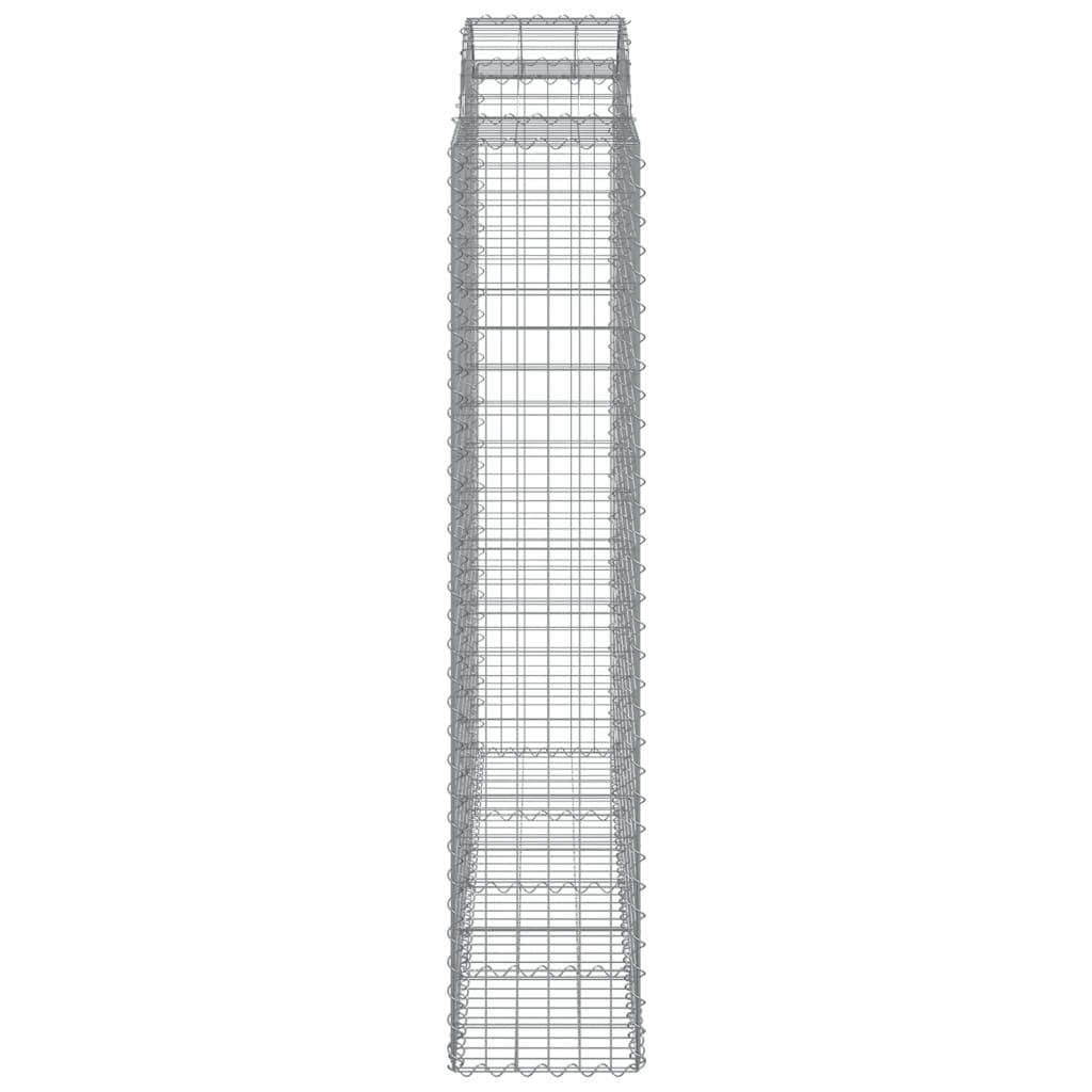 vidaXL Kosze gabionowe, 2 szt, 200x50x200/220cm, galwanizowane żelazo