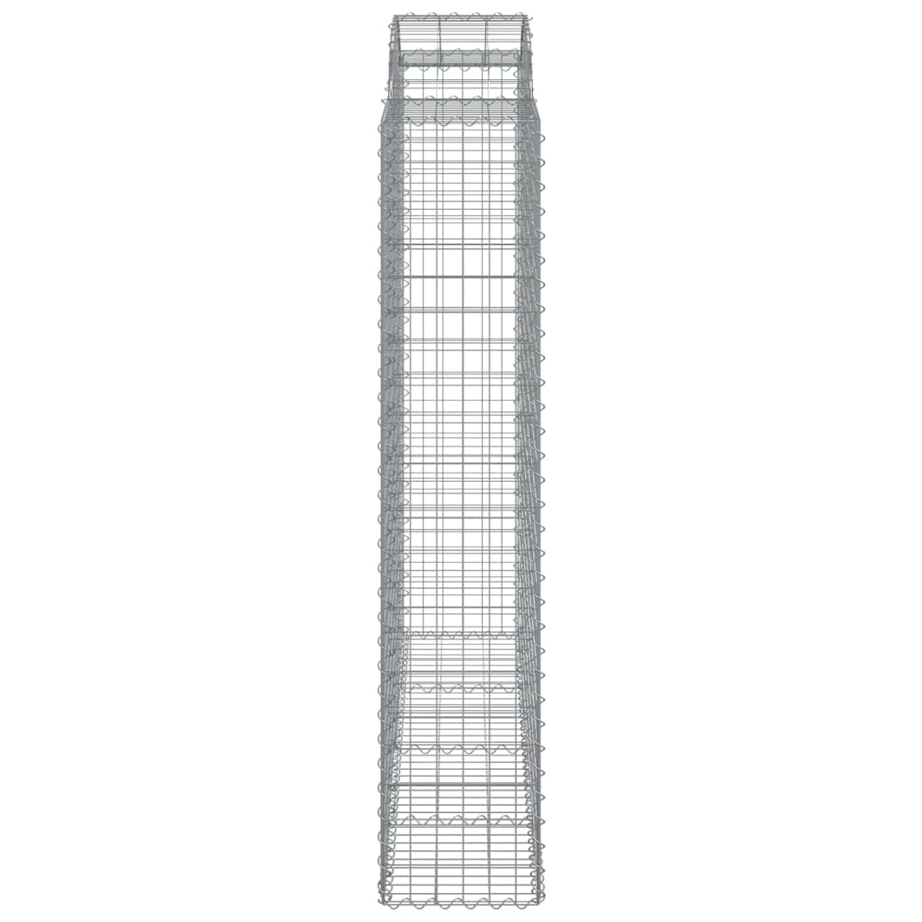 vidaXL Kosze gabionowe, 3 szt, 200x50x200/220 cm, galwanizowane żelazo