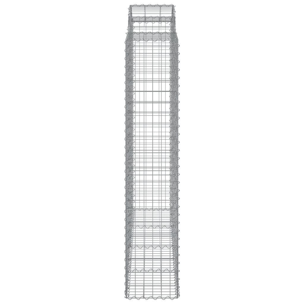 vidaXL Kosze gabionowe, 8 szt, 200x50x200/220 cm, galwanizowane żelazo