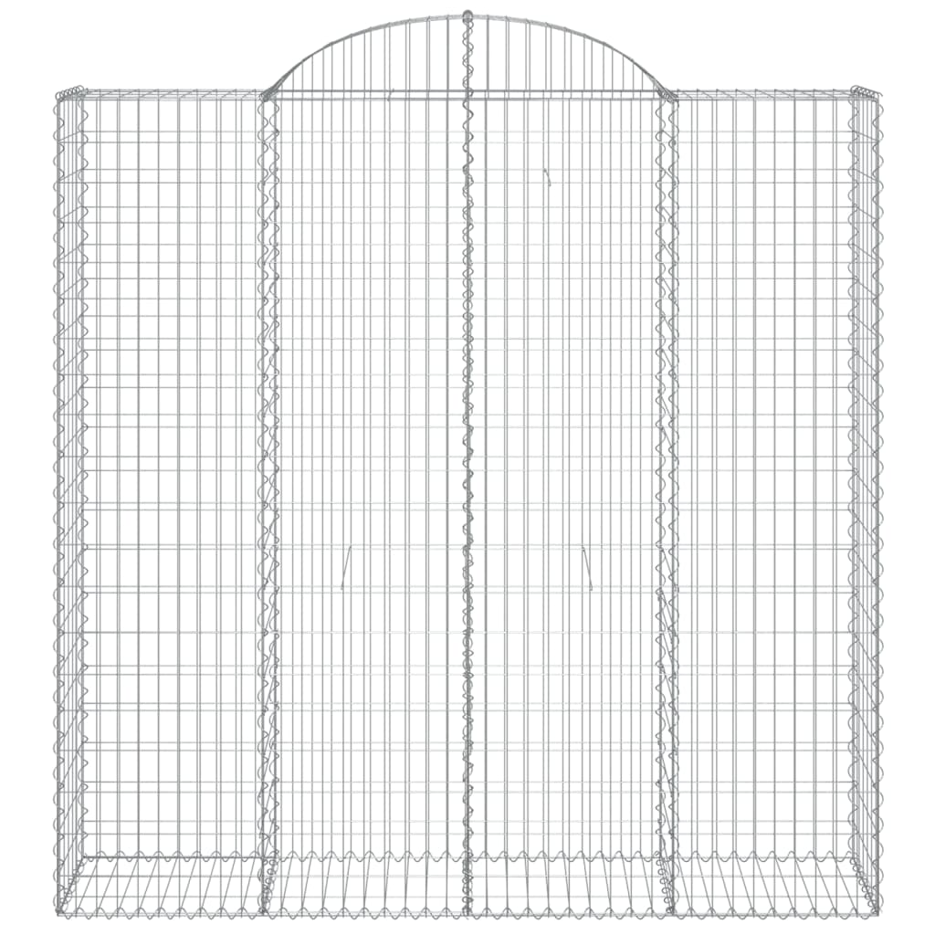 vidaXL Kosze gabionowe, 11 szt, 200x50x200/220cm, galwanizowane żelazo
