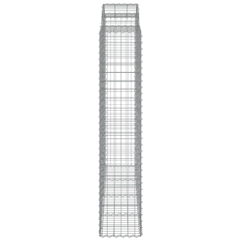 vidaXL Kosze gabionowe, 11 szt, 200x50x200/220cm, galwanizowane żelazo