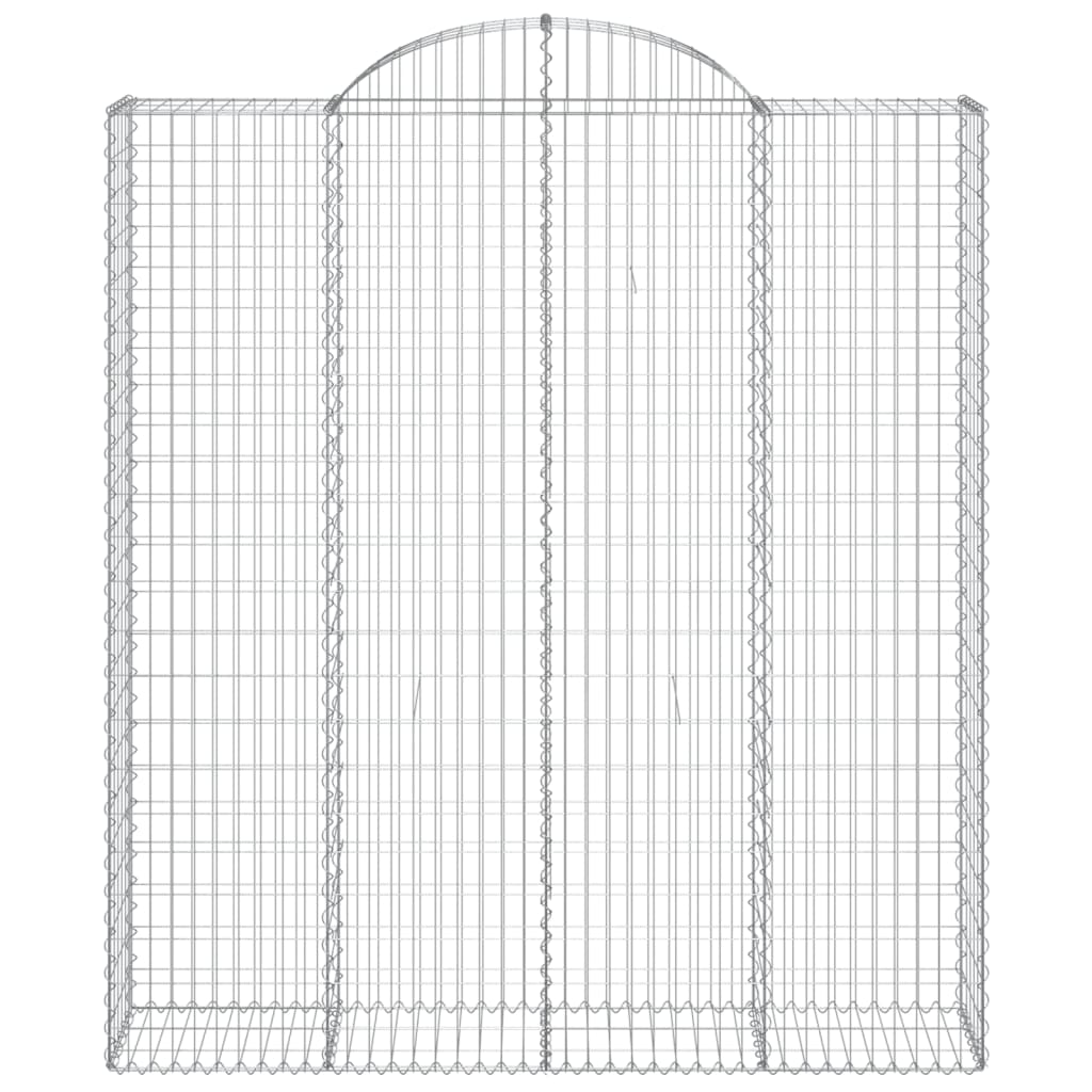 vidaXL Kosze gabionowe, 7 szt, 200x50x220/240 cm, galwanizowane żelazo
