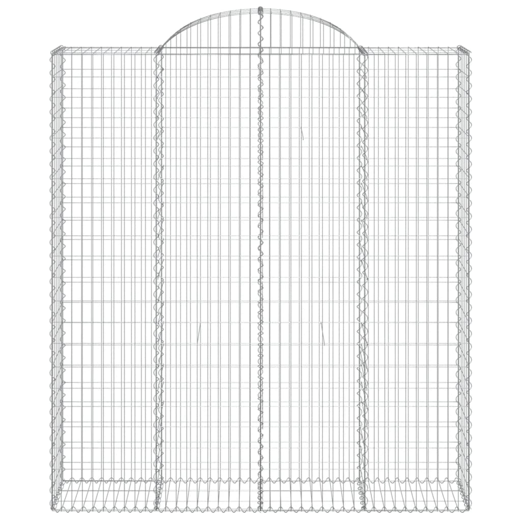 vidaXL Kosze gabionowe, 8 szt, 200x50x220/240 cm, galwanizowane żelazo