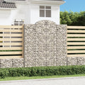 vidaXL Kosze gabionowe, 10 szt, 200x50x220/240cm, galwanizowane żelazo