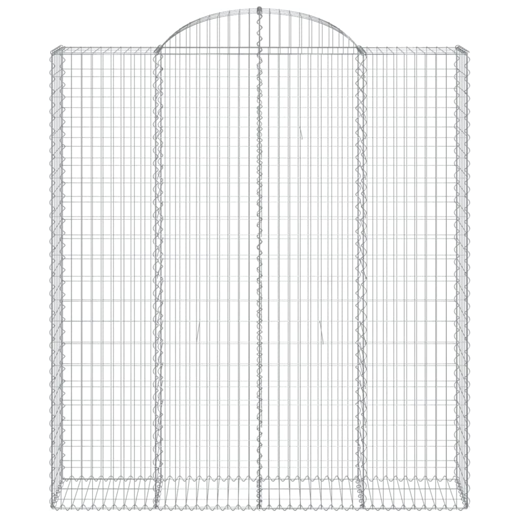 vidaXL Kosze gabionowe, 12 szt, 200x50x220/240cm, galwanizowane żelazo