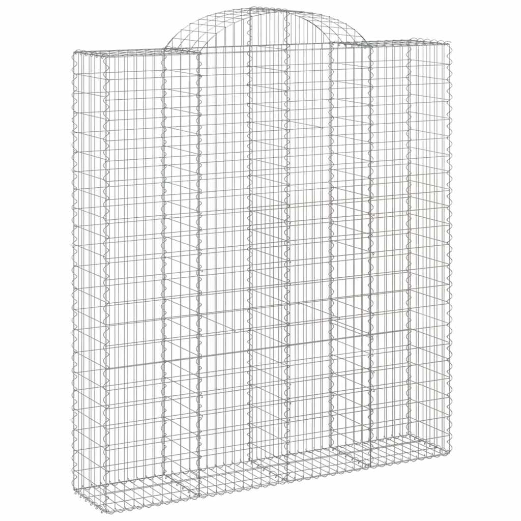 vidaXL Kosze gabionowe, 20 szt, 200x50x220/240cm, galwanizowane żelazo