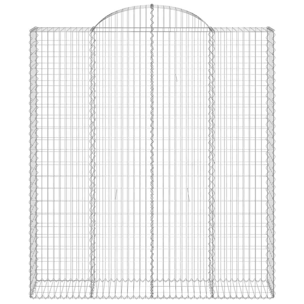 vidaXL Kosze gabionowe, 20 szt, 200x50x220/240cm, galwanizowane żelazo