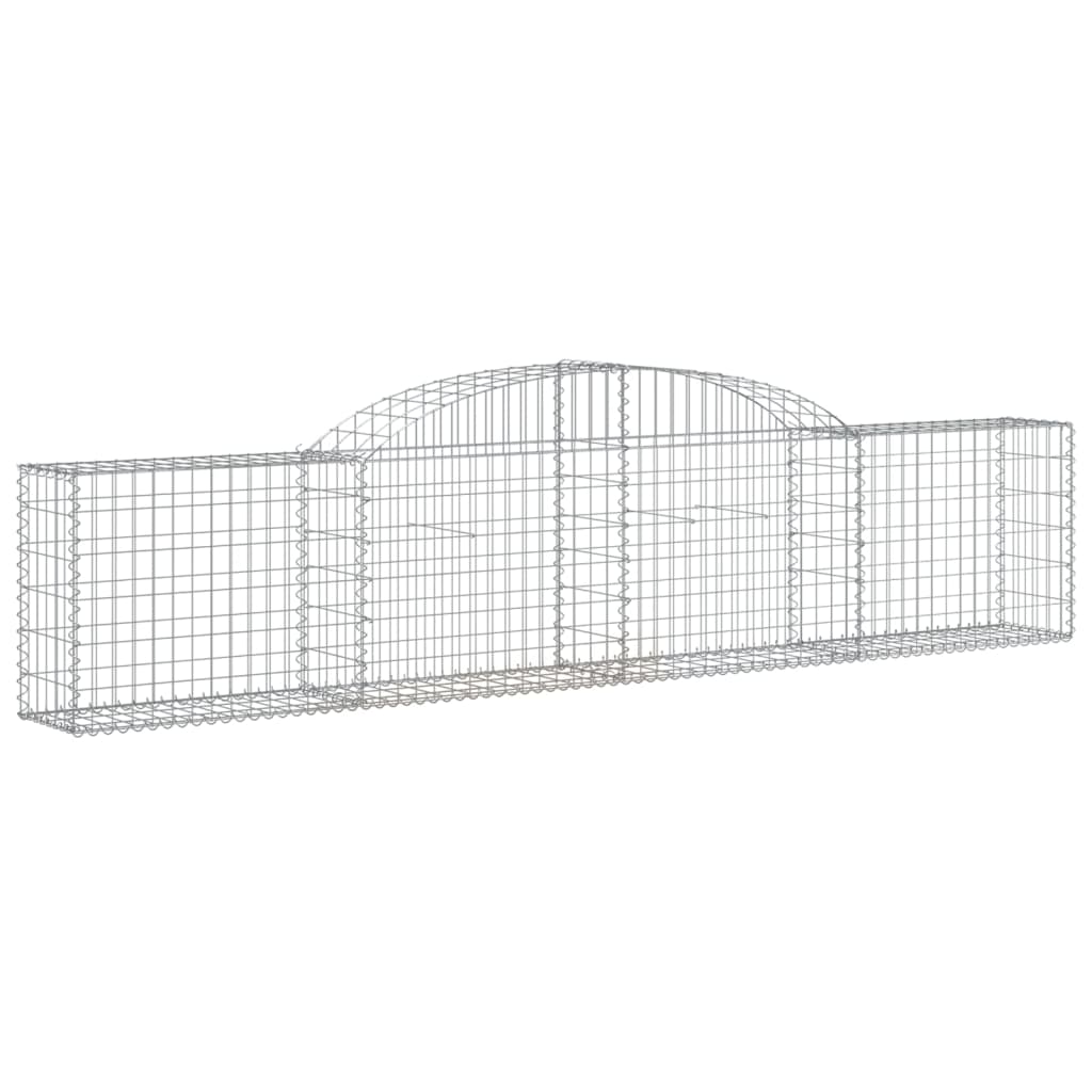 vidaXL Kosze gabionowe, 2 szt., 300x30x60/80 cm, galwanizowane żelazo