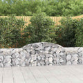 vidaXL Kosze gabionowe, 4 szt., 300x30x60/80 cm, galwanizowane żelazo