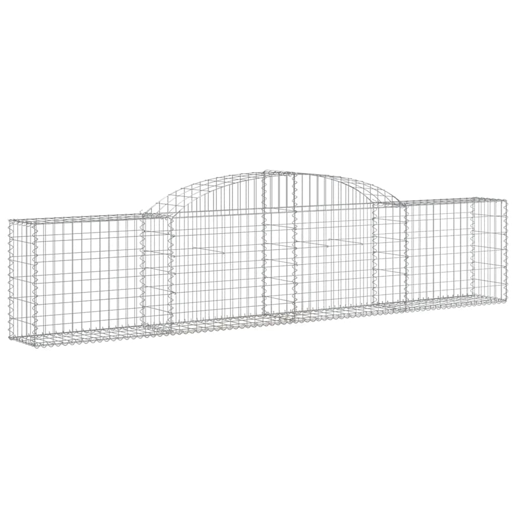 vidaXL Kosze gabionowe, 5 szt., 300x30x60/80 cm, galwanizowane żelazo