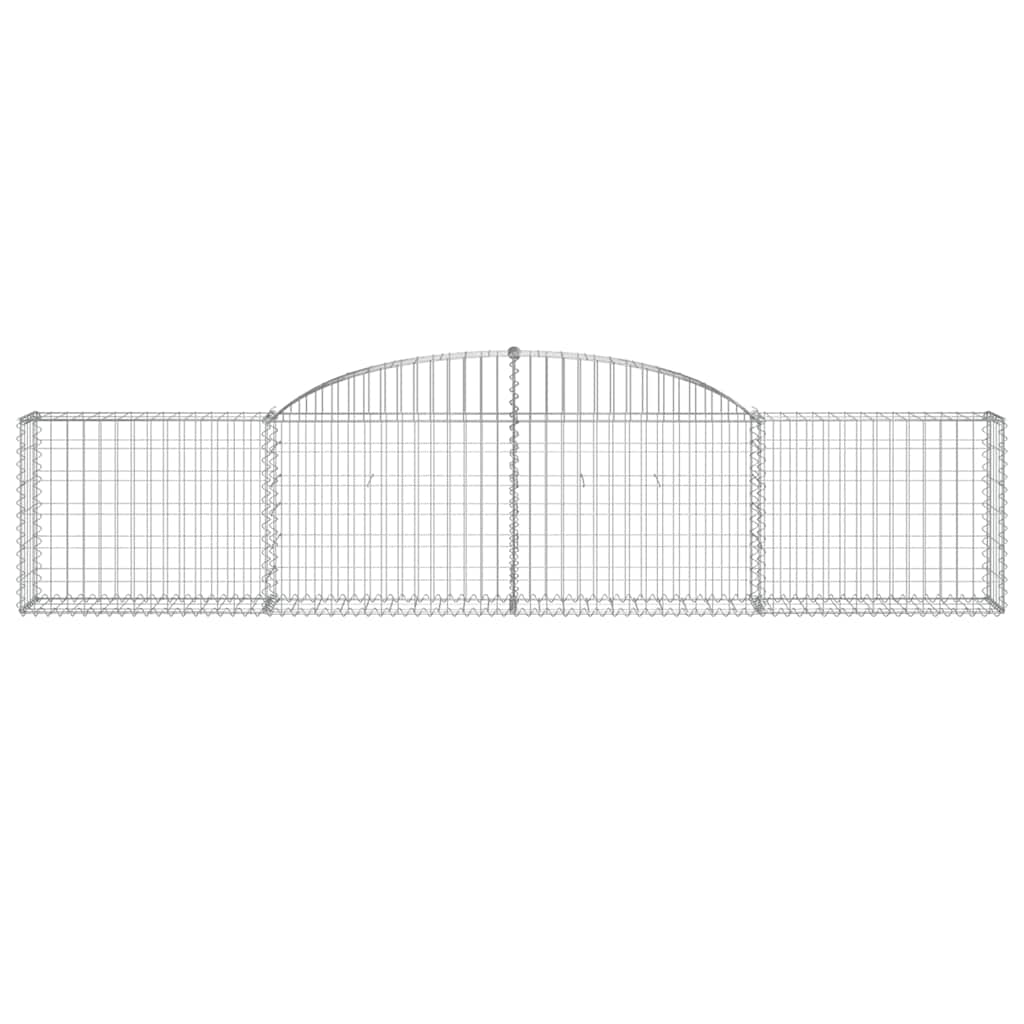 vidaXL Kosze gabionowe, 5 szt., 300x30x60/80 cm, galwanizowane żelazo