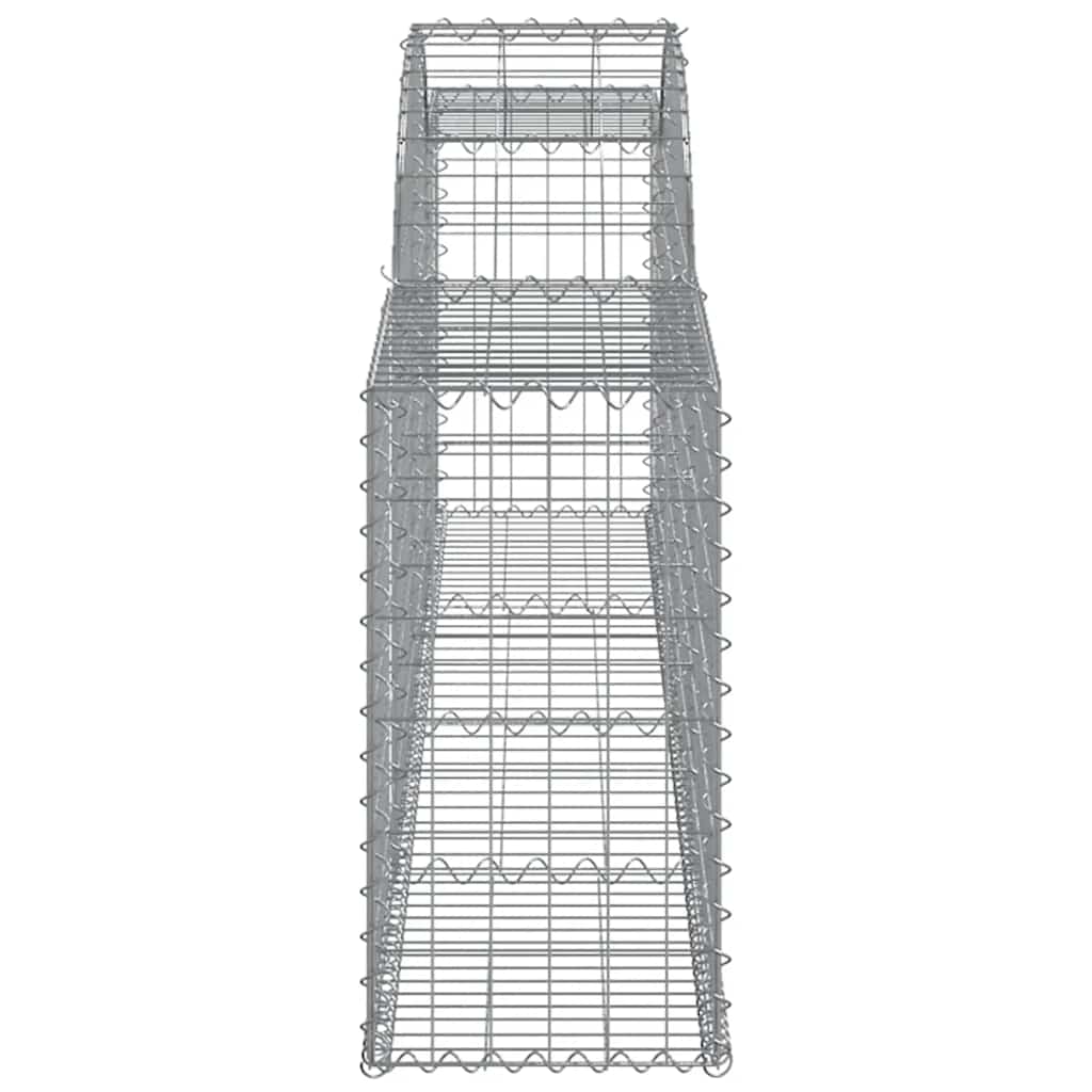 vidaXL Kosze gabionowe, 5 szt., 300x30x60/80 cm, galwanizowane żelazo