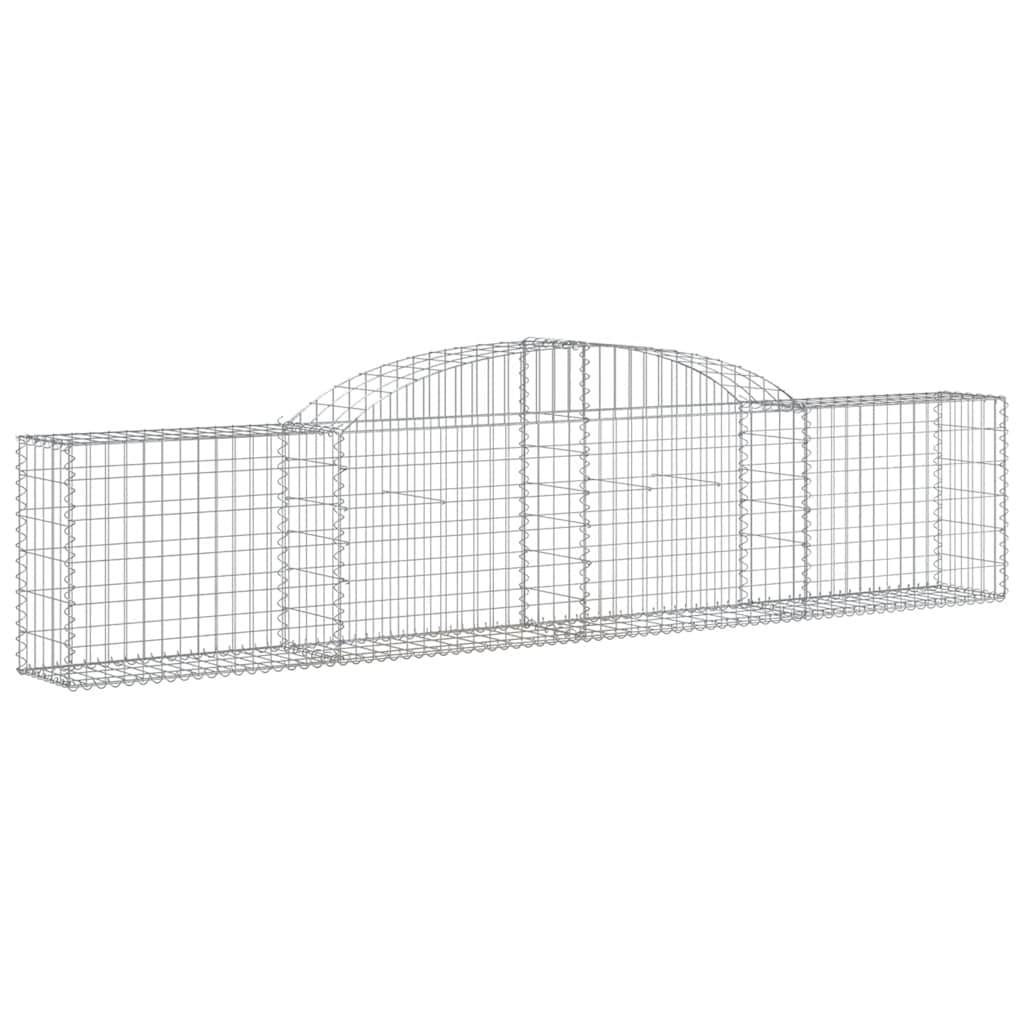 vidaXL Kosze gabionowe, 13 szt., 300x30x60/80 cm, galwanizowane żelazo