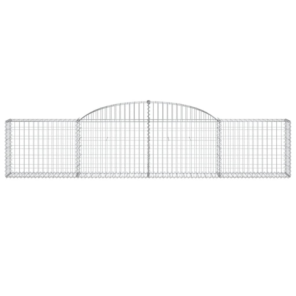 vidaXL Kosze gabionowe, 20 szt., 300x30x60/80 cm, galwanizowane żelazo