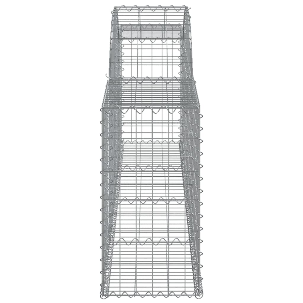 vidaXL Kosze gabionowe, 25 szt., 300x30x60/80 cm, galwanizowane żelazo