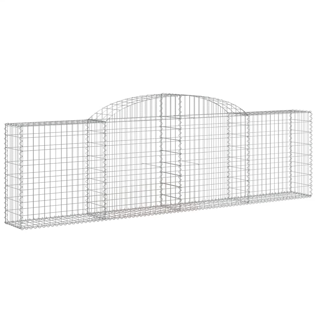 vidaXL Kosze gabionowe, 5 szt., 300x30x80/100 cm, galwanizowane żelazo