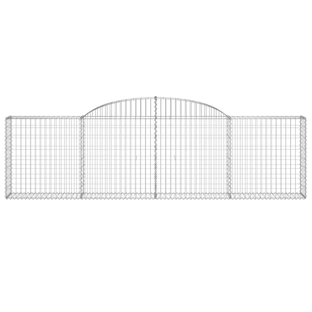vidaXL Kosze gabionowe, 5 szt., 300x30x80/100 cm, galwanizowane żelazo