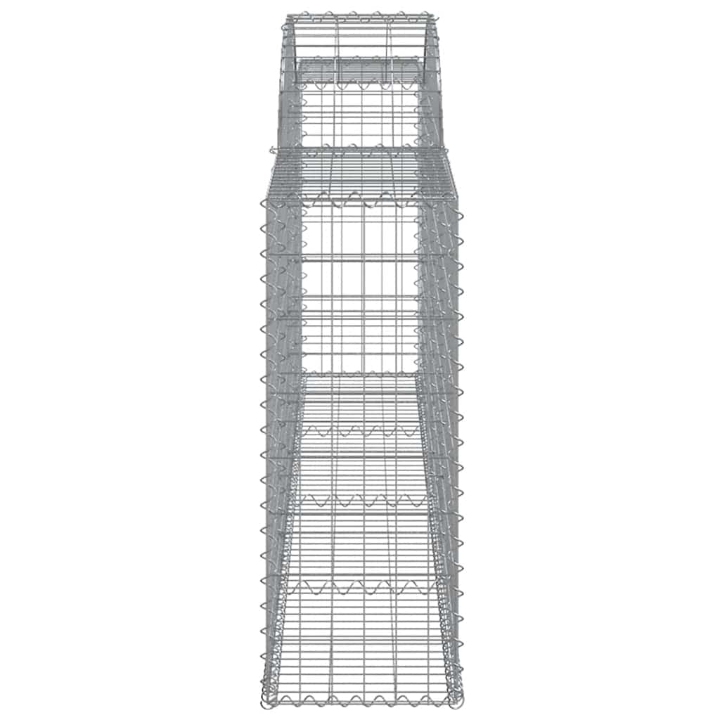 vidaXL Kosze gabionowe, 5 szt., 300x30x80/100 cm, galwanizowane żelazo