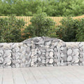 vidaXL Kosze gabionowe, 5 szt., 300x30x80/100 cm, galwanizowane żelazo