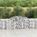 vidaXL Kosze gabionowe, 7 szt., 300x30x80/100 cm, galwanizowane żelazo
