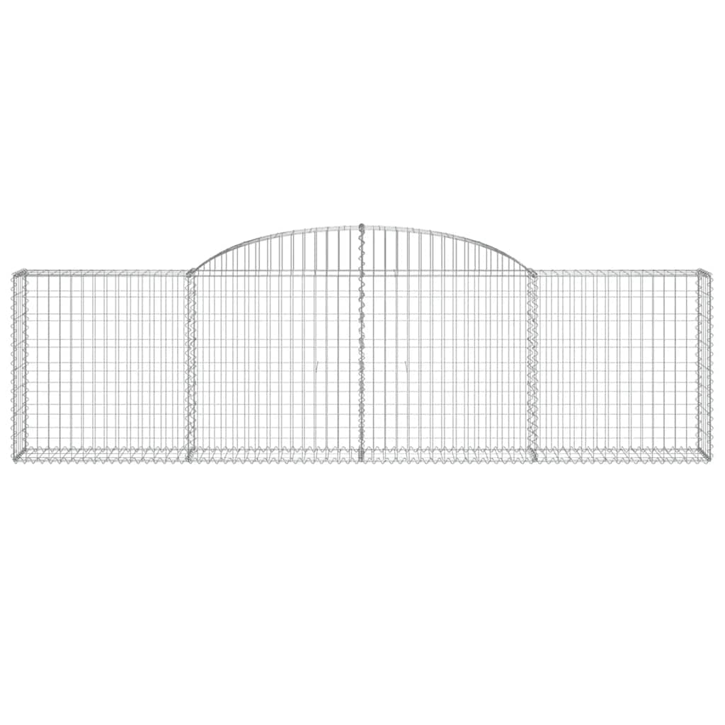 vidaXL Kosze gabionowe, 12 szt, 300x30x80/100 cm, galwanizowane żelazo