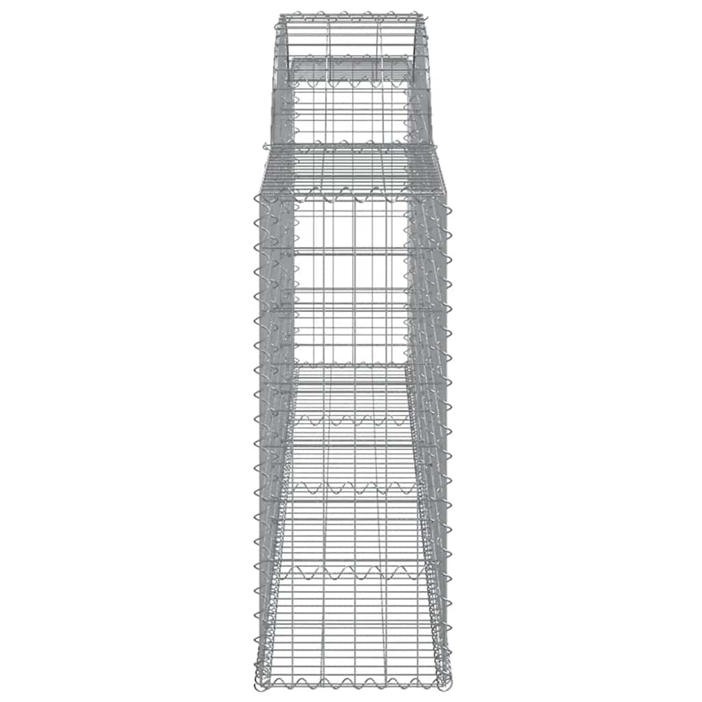 vidaXL Kosze gabionowe, 12 szt, 300x30x80/100 cm, galwanizowane żelazo