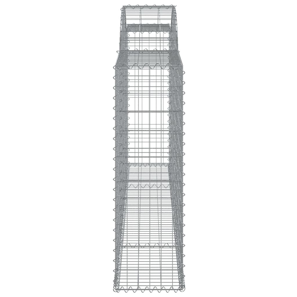 vidaXL Kosze gabionowe, 7 szt, 300x30x100/120 cm, galwanizowane żelazo