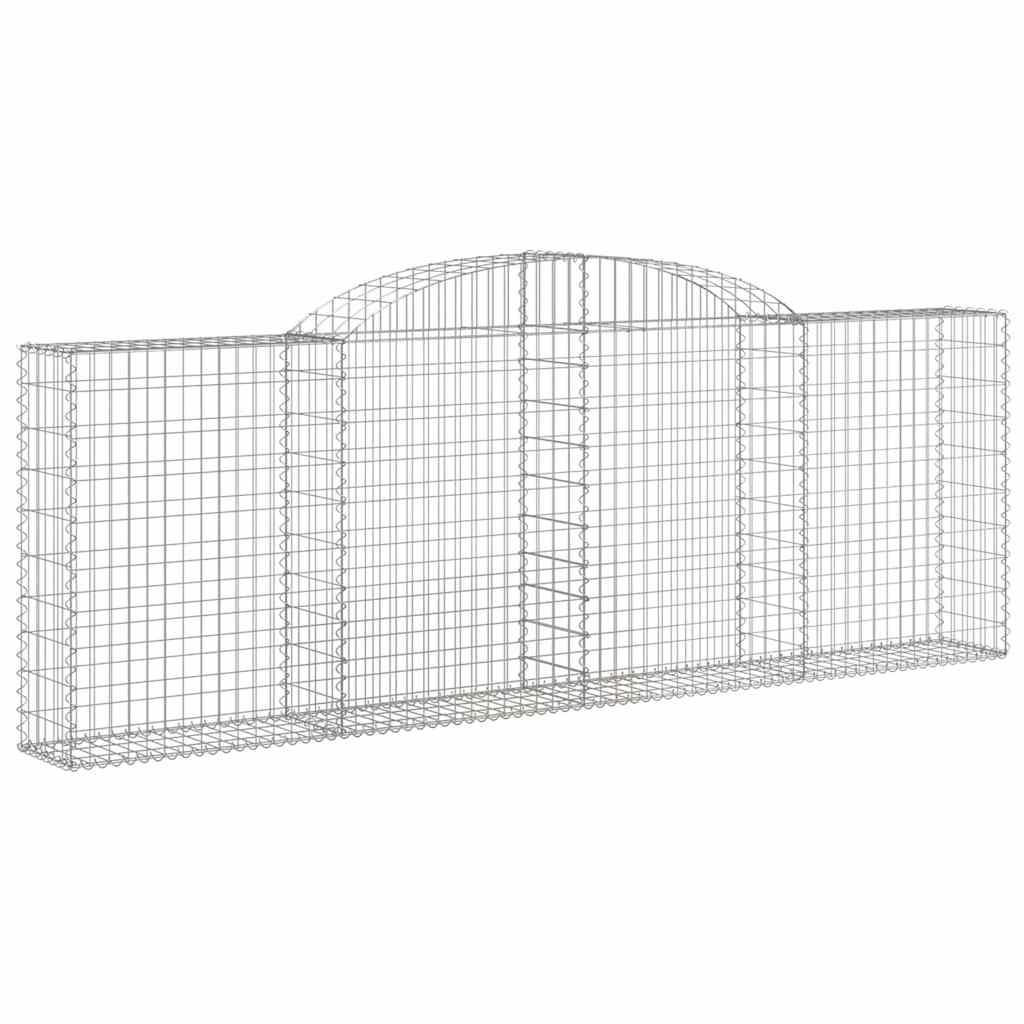 vidaXL Kosze gabionowe, 8 szt, 300x30x100/120 cm, galwanizowane żelazo