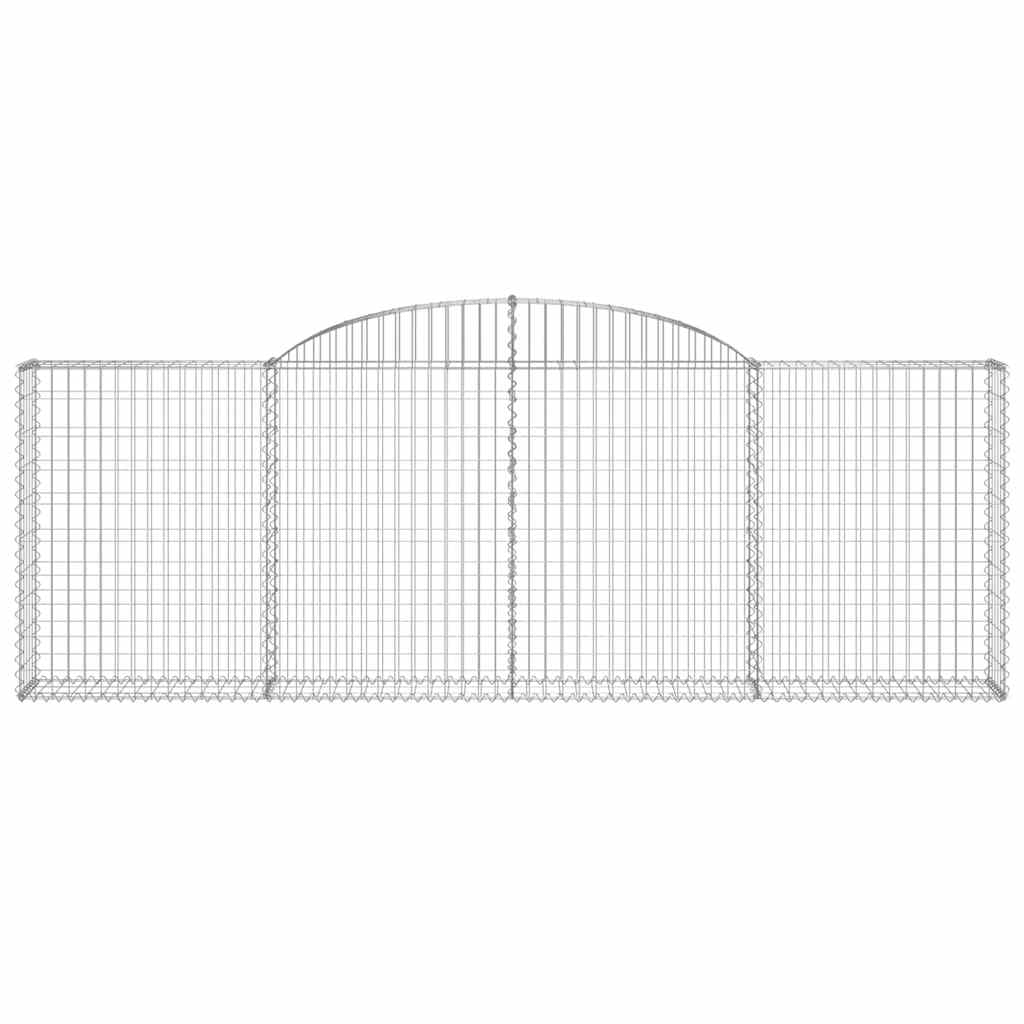 vidaXL Kosze gabionowe, 8 szt, 300x30x100/120 cm, galwanizowane żelazo