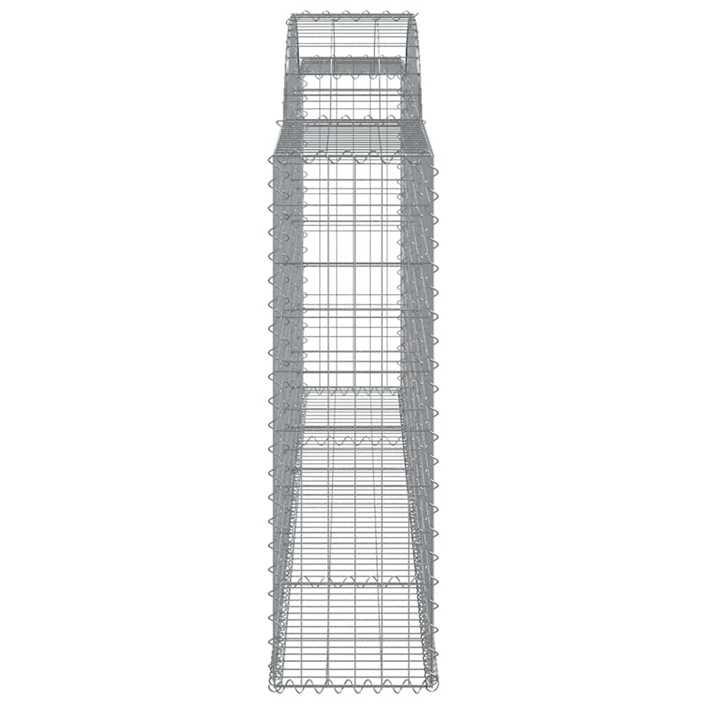 vidaXL Kosze gabionowe, 8 szt, 300x30x100/120 cm, galwanizowane żelazo