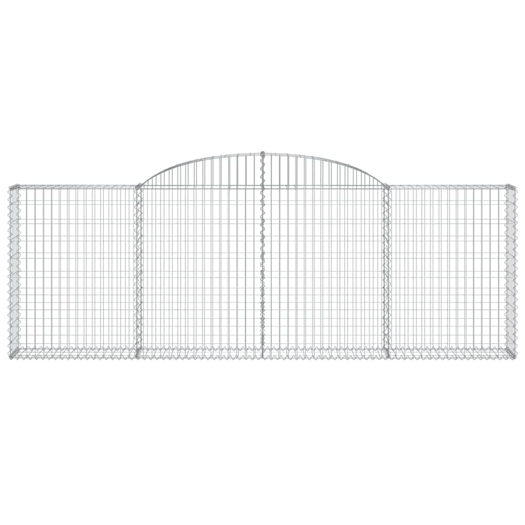 vidaXL Kosze gabionowe, 10 szt, 300x30x100/120cm, galwanizowane żelazo