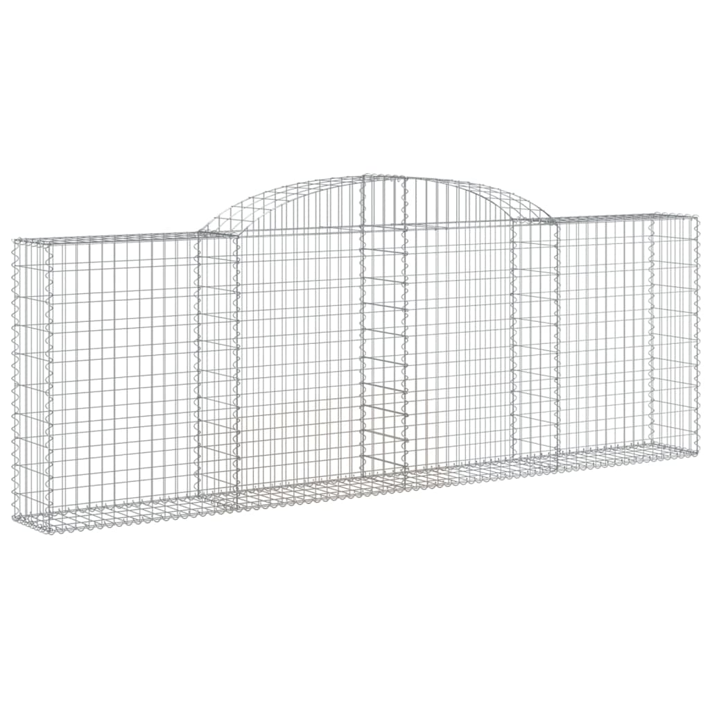 vidaXL Kosze gabionowe, 12 szt, 300x30x100/120cm, galwanizowane żelazo