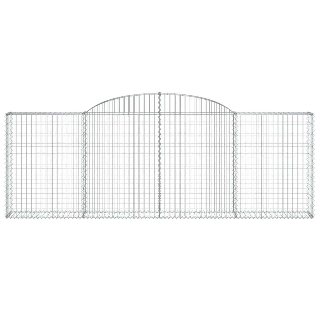 vidaXL Kosze gabionowe, 12 szt, 300x30x100/120cm, galwanizowane żelazo