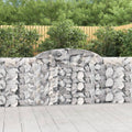 vidaXL Kosze gabionowe, 12 szt, 300x30x100/120cm, galwanizowane żelazo